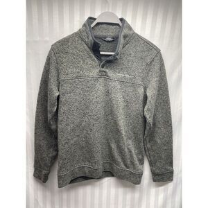 Eddie Bauer Gray Sweater Pullover w/snaps Size Medium Mens‎